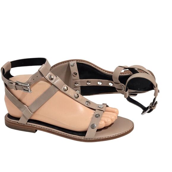 Rebecca Minkoff Sandy Studded Sandals Womens Size 7M Blush Pink/Nude Leather - Picture 1 of 7